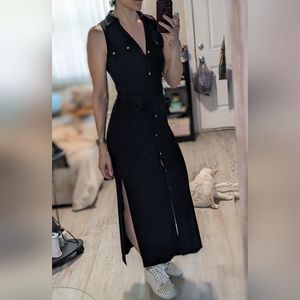 Michael Kors button up body con maxi shirt dress